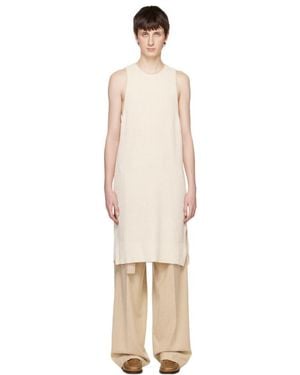 Nanushka Zeno Ribbed-Knit Midi Dress - Natural