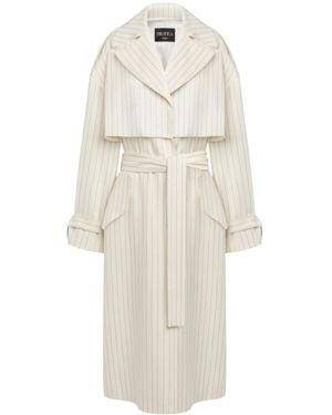Dondup Long-Sleeved Trench Coat - White