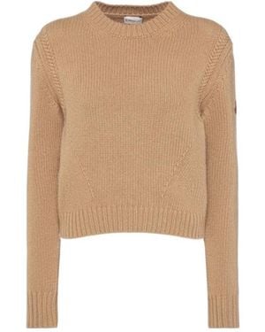Moncler Wool Cashmere Sweater - Natural