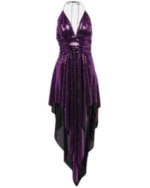 Alexandre Vauthier Embellished Asymmetrical Midi Dress - Purple