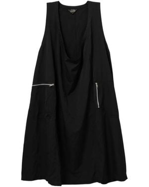 Comme des Garçons Patchwork Midi Dress - Black