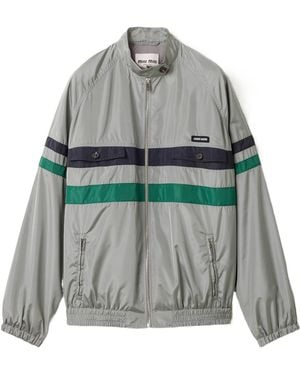 Miu Miu Silk Tech Blouson - Grey