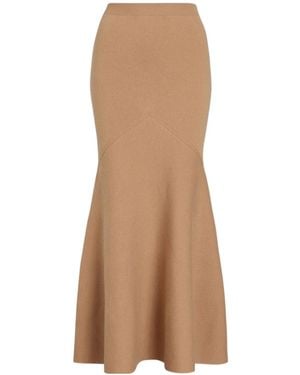 Patou Peplum Maxi Skirt - Natural