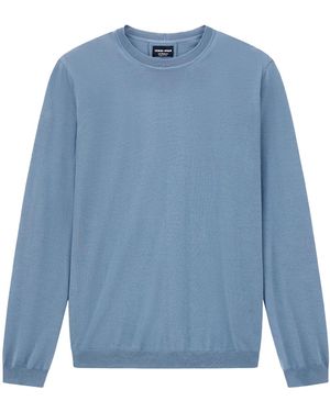 Giorgio Armani Crewneck Jumper - Blue