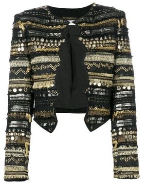 Saint Laurent Embroidered Fitted Jacket - Black