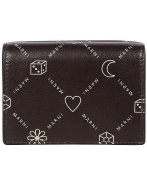 Marni Printed Purse - Black