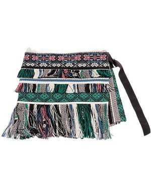 Sacai Fringed Asymmetric Shorts - Multicolor