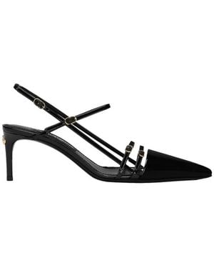 Dolce & Gabbana Dg Logo Plaque Slingbacks - White