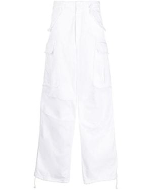 DARKPARK Ripped-Detail Wide-Leg Trousers - White