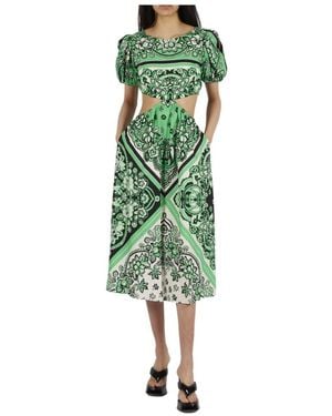 red green dress Kalista Plunge Cut-Out Mini Dress in Lime Green main image 0