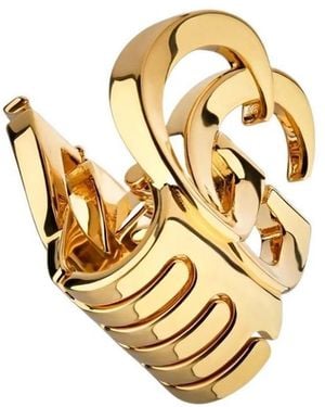 Gucci Hair Clip With Double G - Metallic