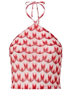 Missoni Tie-Front Top - Red