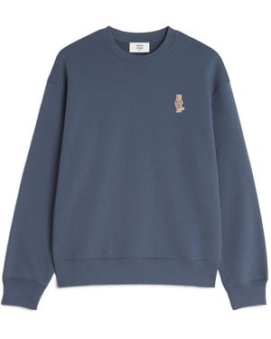 Maison Kitsuné Maison Kitsuné Fox Patch Sweatshirt - Blue
