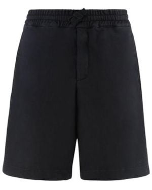 McQueen Logo Embroidered Drawstring Shorts - Black