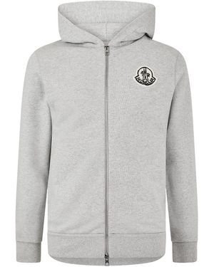 Moncler Zipper Hoodie - Gray