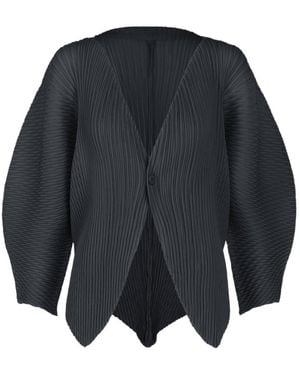 Issey Miyake Leaf Pleats Cardigan - Blue