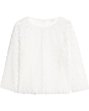 Max Mara Trento Diamond-Pattern Lace Jacket - White