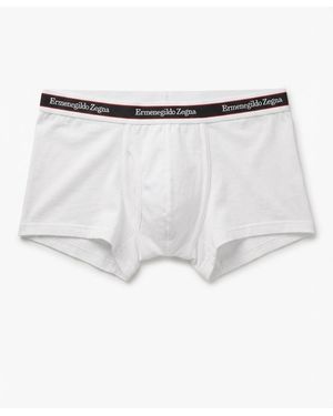 ZEGNA Elastic Waist Boxer Knickers - White