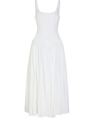 Gabriela Hearst Linen Maxi Dress - White