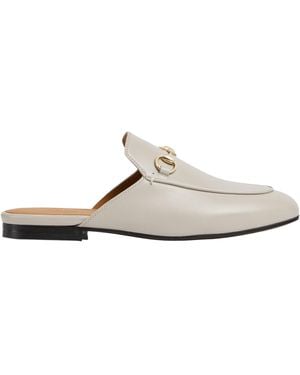 Gucci Round Head Muller Shoes - White