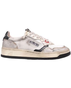 Autry Medalist Super Vintage Lace-Up Trainers - White