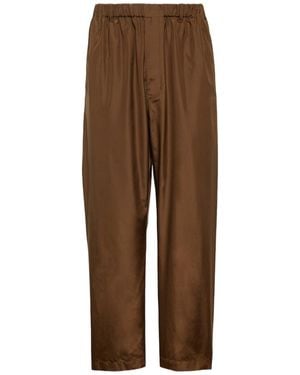 Lemaire Elastic Waist Casual Trousers - Brown