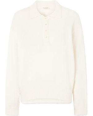 Kallmeyer Offwhite Polo Collar Knit Sweater