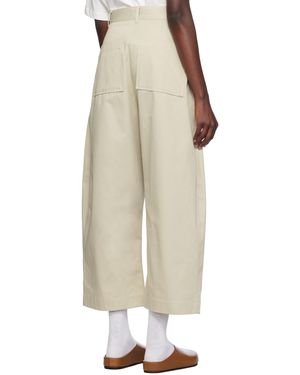 Studio Nicholson Zipper Front Wide Leg Pants in Blue | Lyst