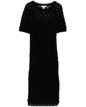 Alaïa Lace Midi Dress - Black