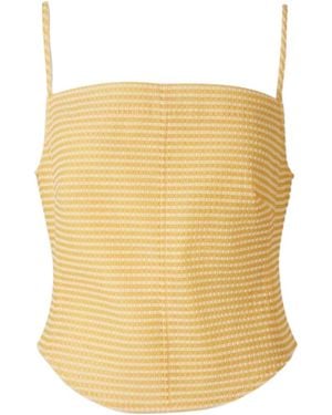 Jonathan Simkhai Checkered-Print Tank Top - Natural