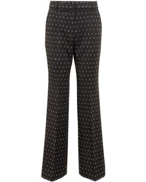 MICHAEL Michael Kors Crystal Embellished Bootcut Trousers - Black