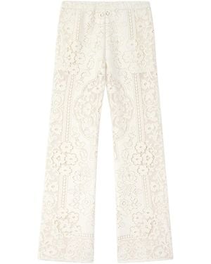 Sea Arianna Floral Lace Trousers - White