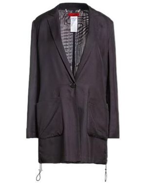 MAX&Co. Solidcolor Woven Longsleeve Coat - Blue