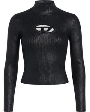 DIESEL Solidcolor Longsleeve Knit Sweater - Black