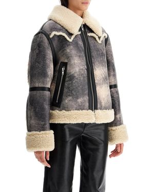 Stand Studio Lessie Faux Shearling Jacket - Black
