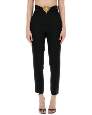 Moschino Logo Logo Casual Trousers - Black