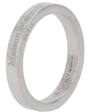 Maison Margiela Logo Engraved Ring - White