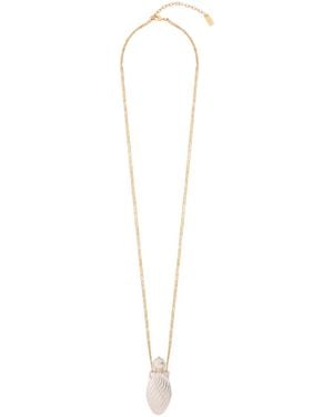 Chloé Fluted Amphora-Pendant Necklace - White