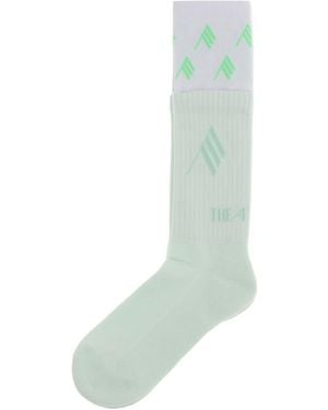 The Attico The Layered Logo Socks - White