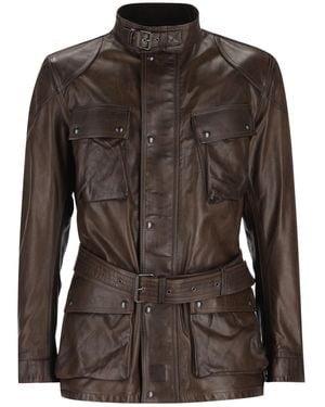 Belstaff Belted Four-Pocket Jacket - Brown