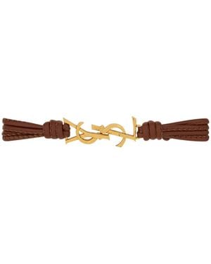 Saint Laurent Cassandre Multi-Stand Bracelet - White