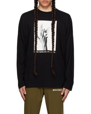 Palm Angels Wings Long-Sleeved T-Shirt - Black