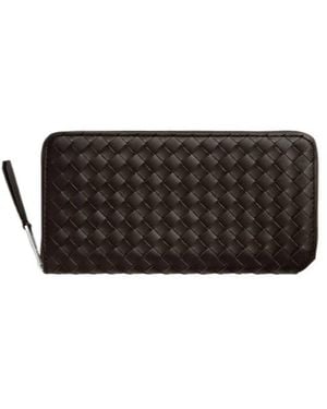 Bottega Veneta Intrecciato Piccolo Zip Around Wallet - White