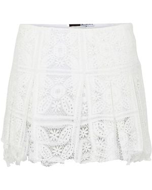 Loewe Cotton Mini Skirt - White