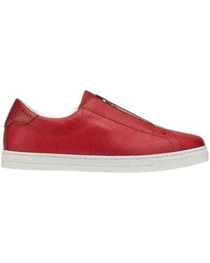 Fendi Logo Casual Trainers - Red