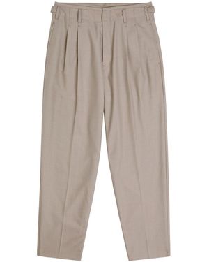 Lemaire Pleated Tapered-Leg Trousers - Grey