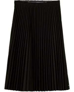 Tommy Hilfiger Pleated Midi Skirt - Black