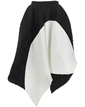 Entire studios Asymmetric Pleated Midi Skirt - Black