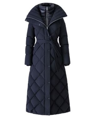 Mackage Laurella Long Puffer Jacket - Blue