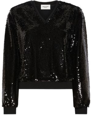 Weekend by Maxmara Jersey And Sequin Blouse - Black